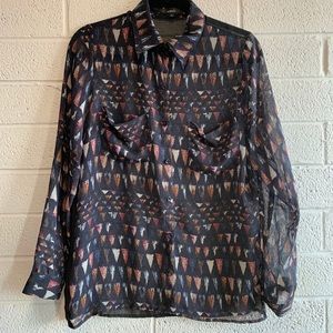 LF Brand Millau Black Triangle Button Down